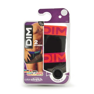 Dim | Paris | Boxer Mix&Colors | noir/orange-rose | T3 