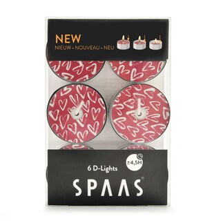Spaas | Chauffe-plats | 6 D-Lights | red Hearts 