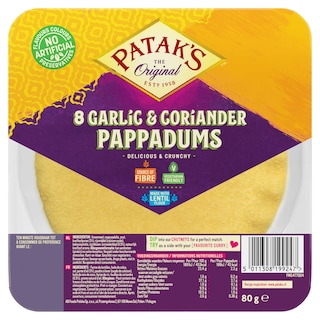 Patak's | Pappadums | Ail | Coriandre 