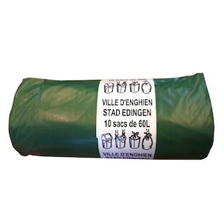 Enghien | Enghien | Gemeentelijke vuilniszakken | Groen | 60L 