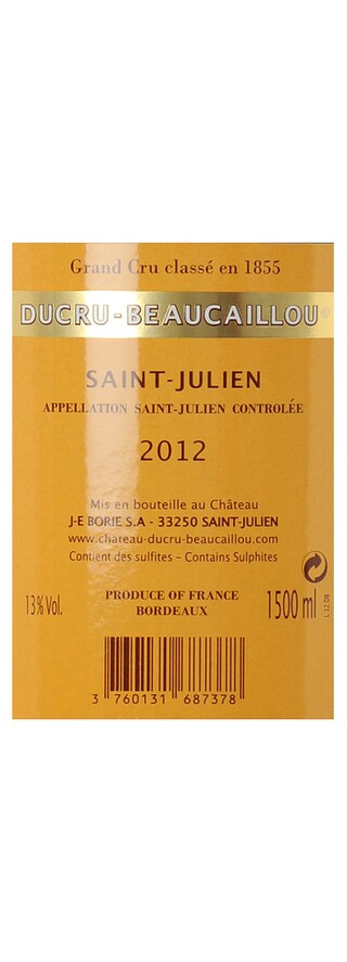 France - Frankrijk | Bordeaux - Saint-Julien | Château Ducru Beaucaillou 2012 