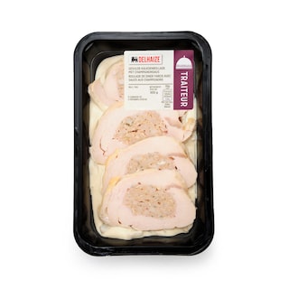 Delhaize | kalkoenrollade met champignons 