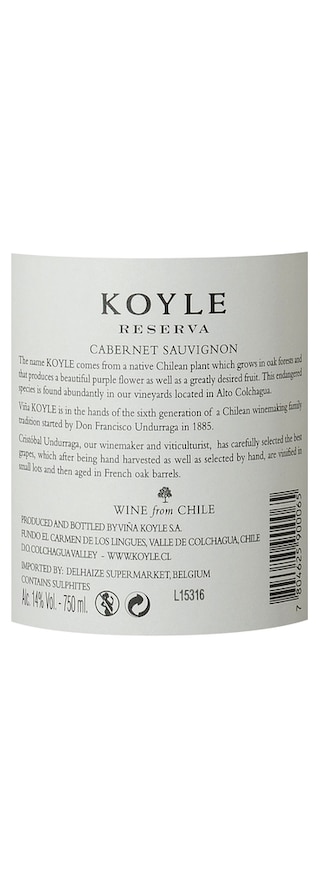 Koyle | Reserva | Cabernet Sauvignon | Bio 