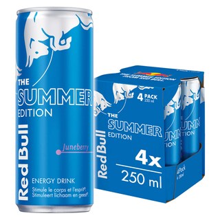 Red Bull | Energy Drink | Sea Blue Edition | Juneberry | 4-Pack 25 cl 4 x 25 cl