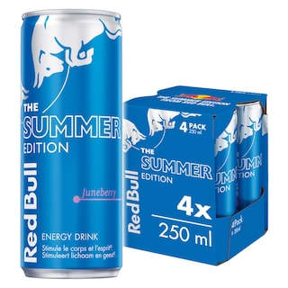 Red Bull | Energy Drink | Sea Blue Edition | Juneberry | 4-Pack 25 cl 