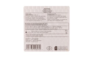 Delhaize | Escalope de poulet | Nature 