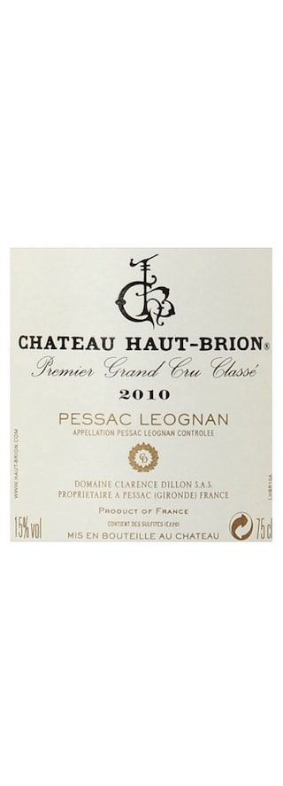 France - Frankrijk | Bordeaux - Pessac-Leognan | Château Haut Brion 2010 | Houten Kist 