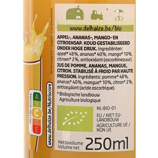 Delhaize | Bio | Sap | Ananas Mango | Bio 