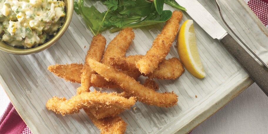 Goujons van pladijs met tartaarsaus