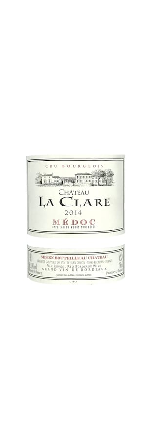 Chateau La Clare | Médoc Cru Bourgeois | 2014 75 cl