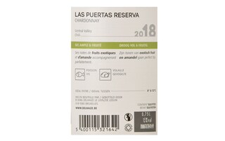 Chili | Central Valley | Las Puertas Reserva Chardonnay 