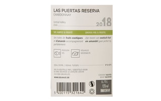 Chili | Central Valley | Las Puertas Reserva Chardonnay 