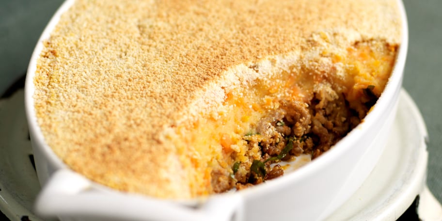 Hachis parmentier à la purée de carottes