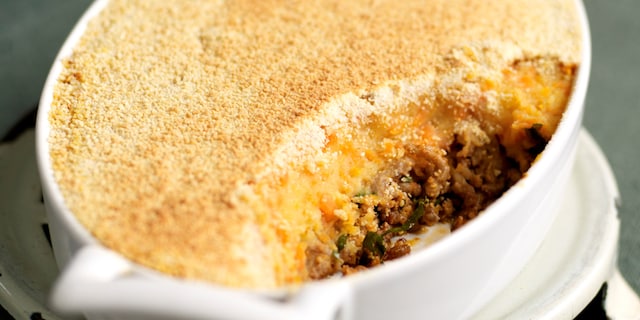 Hachis parmentier à la purée de carottes