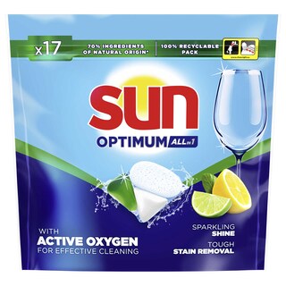Sun | Vaatwascapsules | Optimum | Lemon  | 17st 