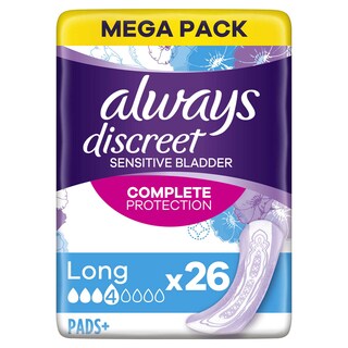 Always | Discreet | Serviettes | Fuites Urinaires | Long 