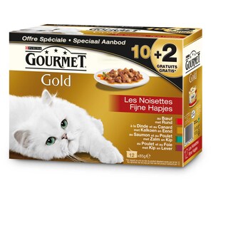 Purina | Gourmet | Aliment chat | Les noisettes | +2 gratuit 