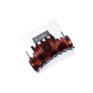 Delhaize | Care | Dubbele haarklem | 9 cm, bruin 