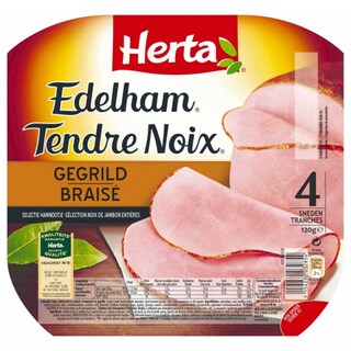 Herta | Tendre Noix | Ham in sneetjes | + 1 sneetje gratis 