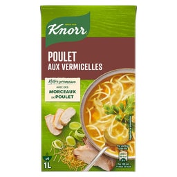 Knorr | Grootmoeders Geheim | Soep in brik | Kip en vermicelli | 1 L 