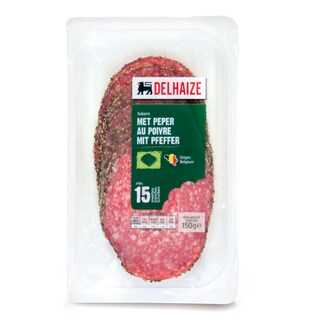 Delhaize | Salami au poivre | Tranches 