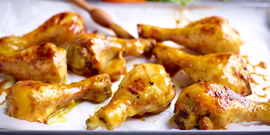 Kip gekaramelliseerd met sinaasappel en kerrie