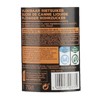 Delhaize | Sucre de canne | Liquide 