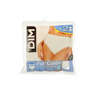 Dim | Paris | Slip Maxi | Pur Coton | blanc | 40/42 