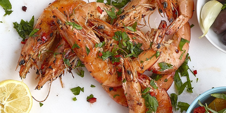 Scampi met oregano