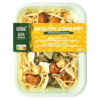 Natural Healthy Meals | Linguini | Cubes poulet | Légumes grilles 