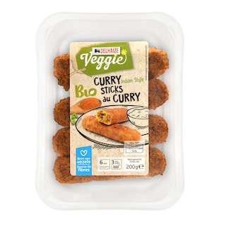 Delhaize | Bio | Bâtonnets au curry|Indian|Végétarien|Bio 