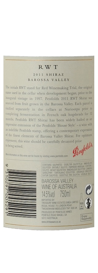 Australie - Australië | South Eastern | Penfolds RWT Shiraz 2011 Rood 