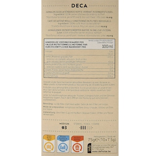 Delhaize | Café | Décaféiné | Filtres 