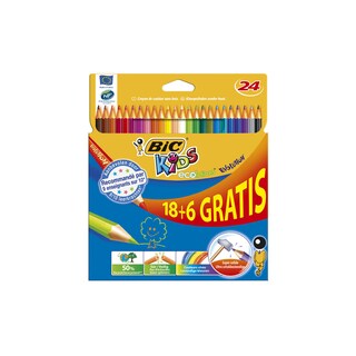 Bic | Crayons de couleurs | 18+6 gratuit 