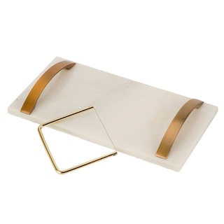 Cosy & Trendy | Marmer dienblad |  wit 