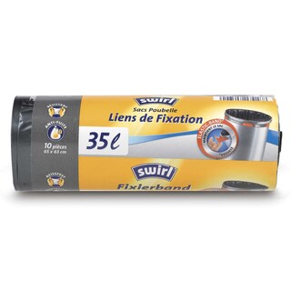 Swirl | Sacs poubelles | Liens de fixation | 35L 
