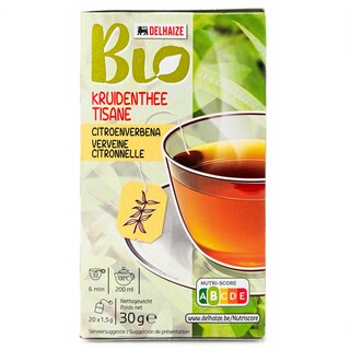 Delhaize | Kruidenthee | Citroenverbena | Zakjes | Bio 20 x 1,5 gr
