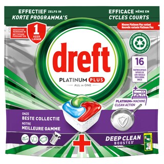 Dreft | 16 Tablettes + Nettoyant lave-vaisselle | ADW Platinum 