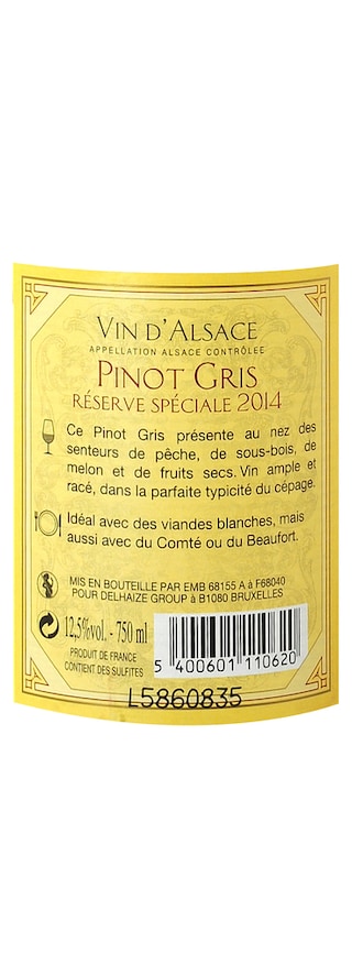 France - Frankrijk | Alsace - Ingersheim | Pinot Gris Réserve Spéciale 