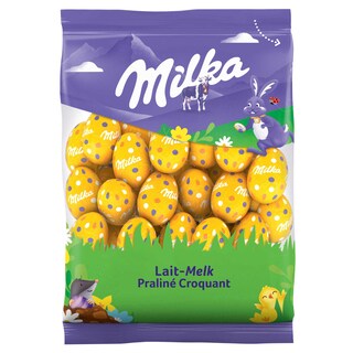 Milka | Chocolade | Eitjes | Wit | Melk praliné kroka 