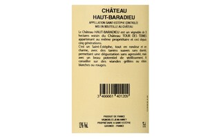 France - Frankrijk | Bordeaux - Saint Estèphe | Château Haut Baradieu 2015 Rood 
