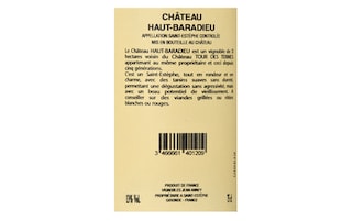 France - Frankrijk | Bordeaux - Saint Estèphe | Château Haut Baradieu 2015 Rood 