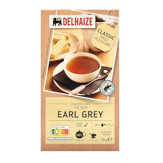 Delhaize | Thee | Zwart | Earl Grey | Zakjes 