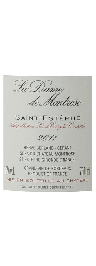 FR BORDEAUX SAINT ESTEPHE | CHATEAU DAME DE MONTROSE 2011 