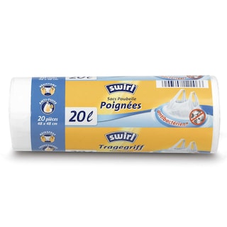 Swirl | Sacs poubelles|Antibactérien|20l|+25% gratuit 