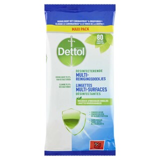 Dettol | Lingettes Multi-Surfaces | Cleanser | 80st 