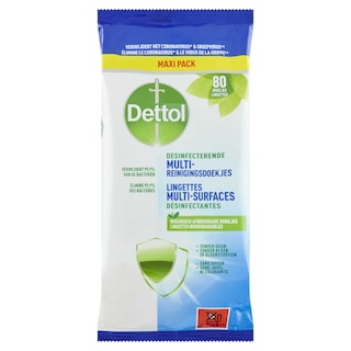 Dettol | Doekjes Oppervlakken | Cleanser | 80st 