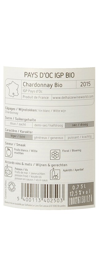 France - Frankrijk | Midi de la France - Oc IGP | Oc IGP Chardonnay Wit | Bio 