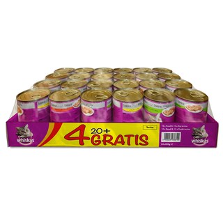 Whiskas | Aliment chat | Terrine | Boeuf Poulet | 20+4 