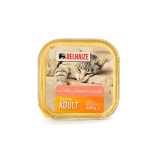 Delhaize | Aliment chat | Terrine | Saumon 